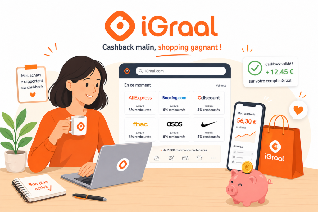 iGraal avis & parrainage 2026 : 5€ offerts + cashback sur tous vos achats